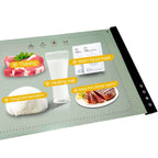 Foldable Food Insulation Board Heating Mat showcasing uses like thawing, heating milk, and keeping dinner warm.