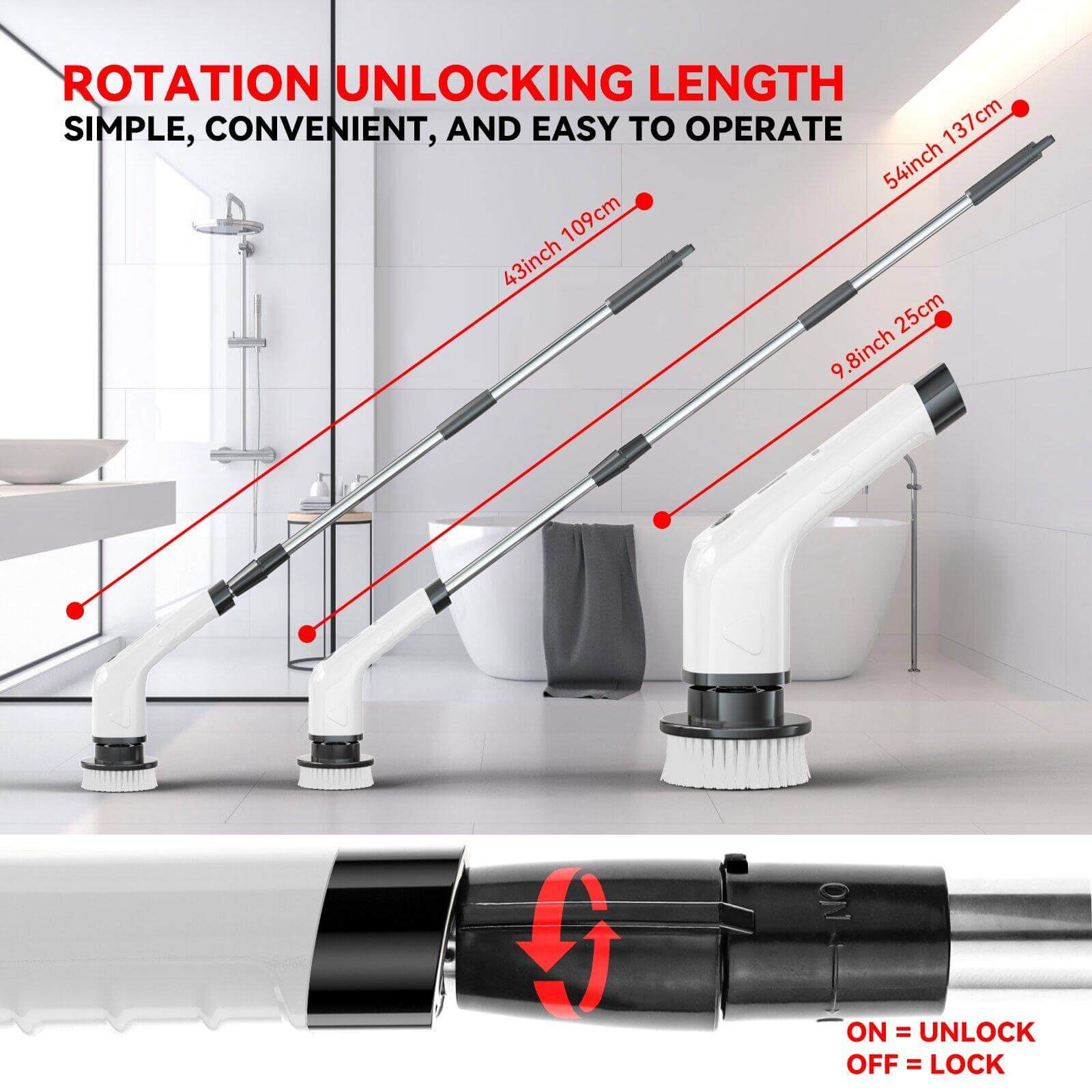 electric spin scrubber cordless IPX7 waterproof design being rinsed under running water