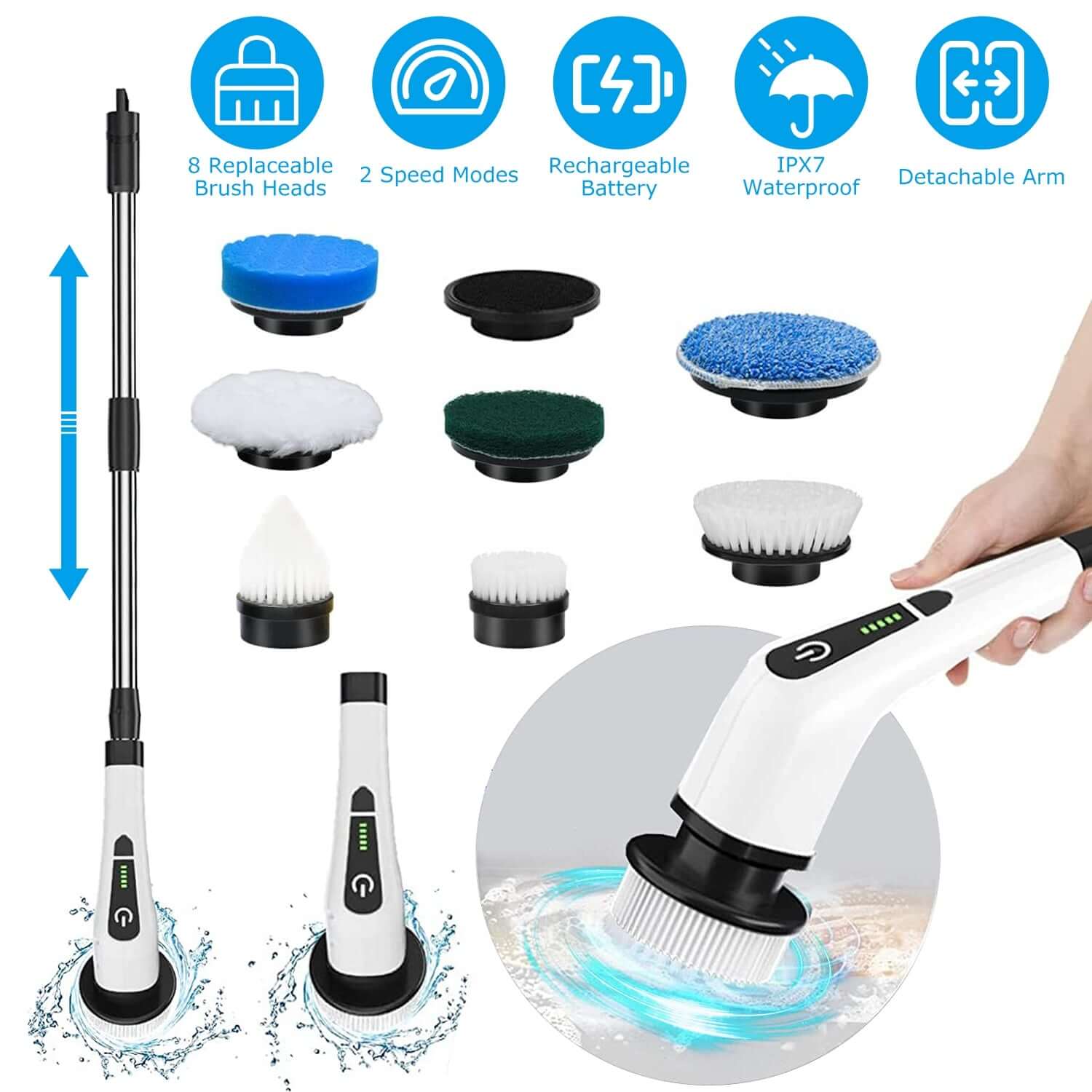 Electric Spin Scrubber multi-purpose cleaning tool