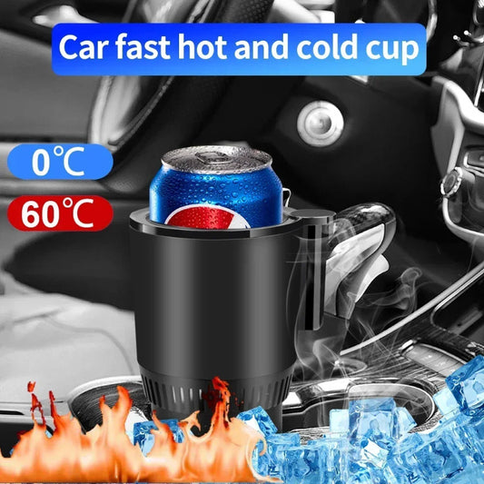 2-in-1 Car Heating & Cooling Cup – Smart 12V Car Cup Warmer & Cooler with Digital Temperature Display