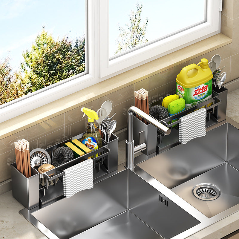 Multifunctional Sink Sponge Draining Rack Countertop Organizer Storage Rack