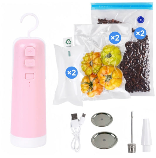 Portable Electric Vacuum Sealer -4 in1 gadget Storage Bags