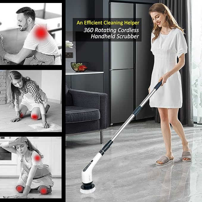 Electric Spin Scrubber – Clean 5X Faster Without Scrubbing